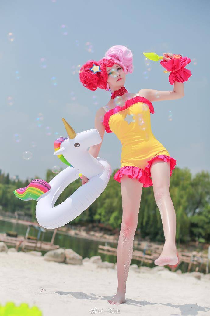 Cosplay福利/王者女英雄Cosplay泳装 王者荣耀独角兽小乔cosplay图片