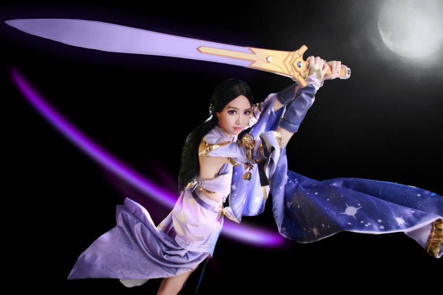 Cosplay福利/王者女英雄Cosplay泳装 王者荣耀露娜cosplay图片