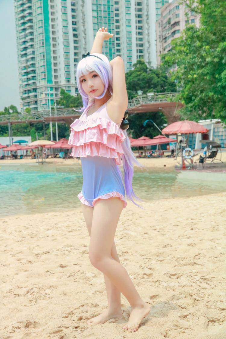 Cosplay福利/小林家的龙女仆康娜卡姆依水着泳装cosplay图片