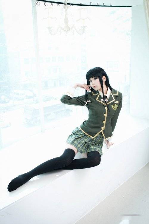 Cosplay福利/超萌少女短裙秒杀宅男！螺旋猫清纯校服cos写真福利