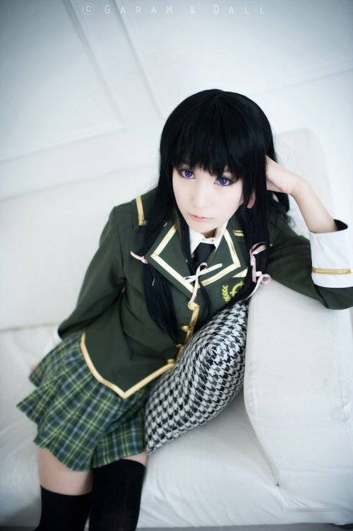 Cosplay福利/超萌少女短裙秒杀宅男！螺旋猫清纯校服cos写真福利