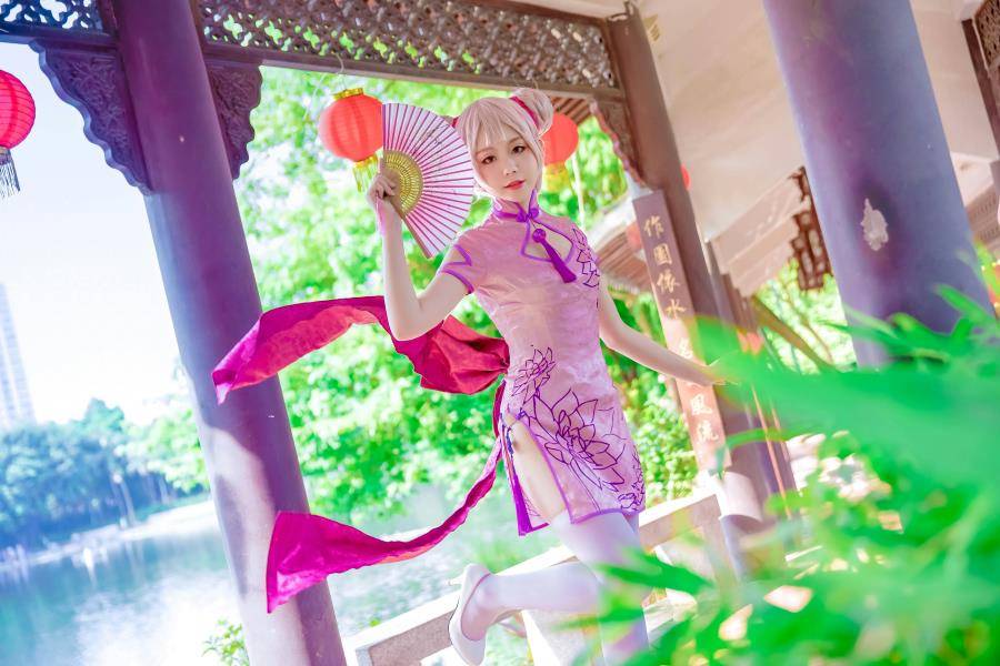 Cosplay福利/coser小彦王者荣耀小乔孙尚香旗袍cosplay图片