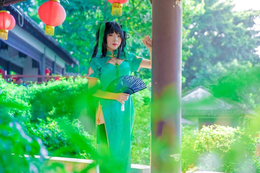 Cosplay福利/coser小彦王者荣耀小乔孙尚香旗袍cosplay图片