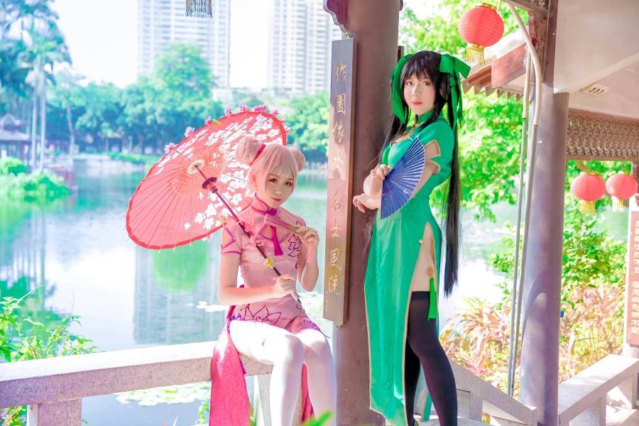 Cosplay福利/coser小彦王者荣耀小乔孙尚香旗袍cosplay图片
