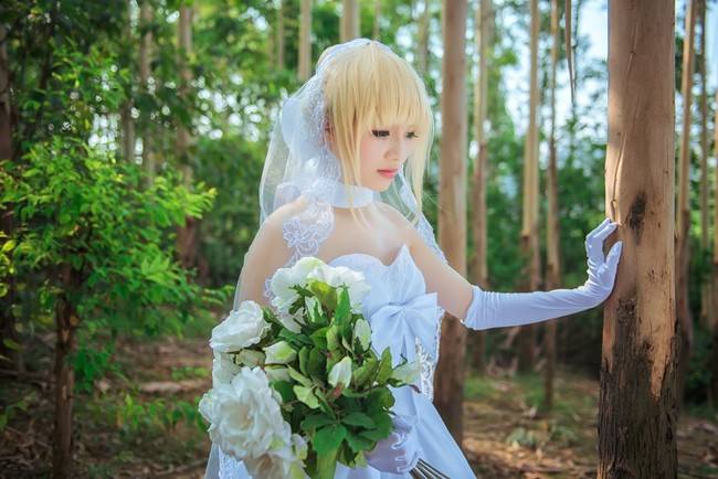 Cosplay福利/【Fate】Saber婚纱花嫁