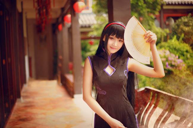 Cosplay福利/【魔法少女小圆】 焰魔 同人旗袍