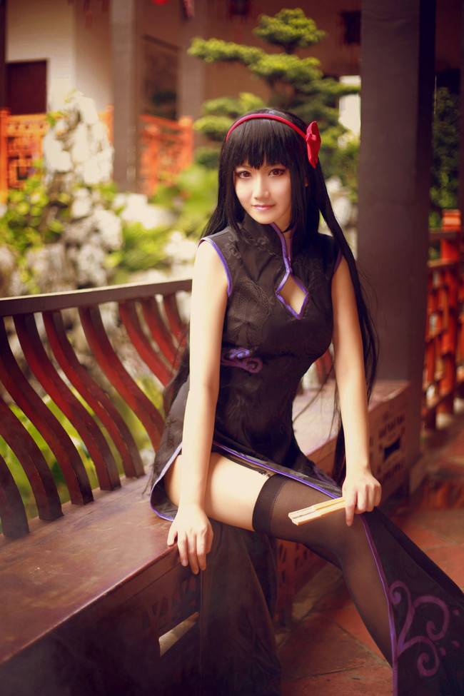 Cosplay福利/【魔法少女小圆】 焰魔 同人旗袍