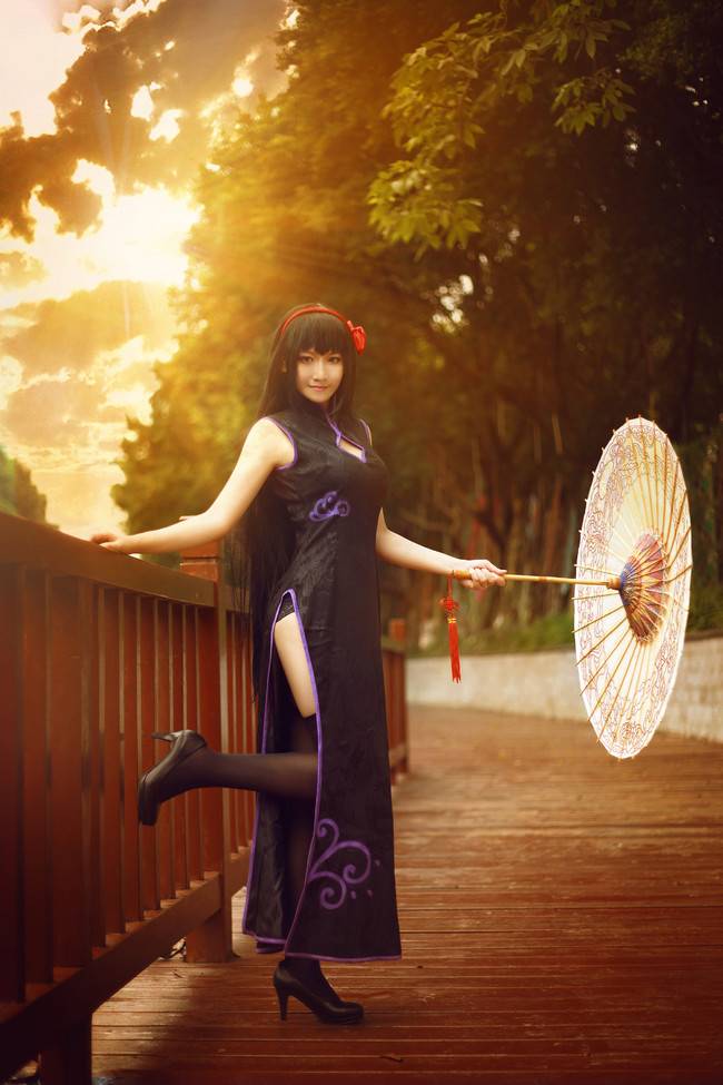 Cosplay福利/【魔法少女小圆】 焰魔 同人旗袍