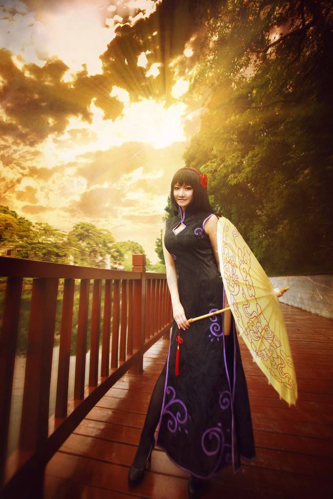 Cosplay福利/【魔法少女小圆】 焰魔 同人旗袍