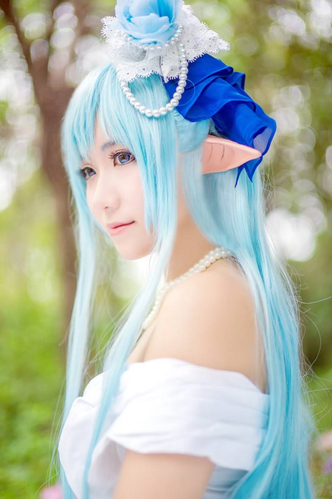 Cosplay福利/亚丝娜水精灵婚纱ver.