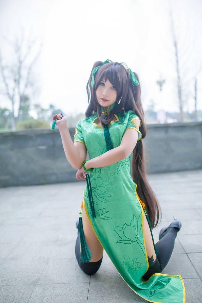 Cosplay福利/CD19孙尚香同人旗袍返图第二弹