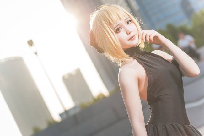 Cosplay福利/saber 水着