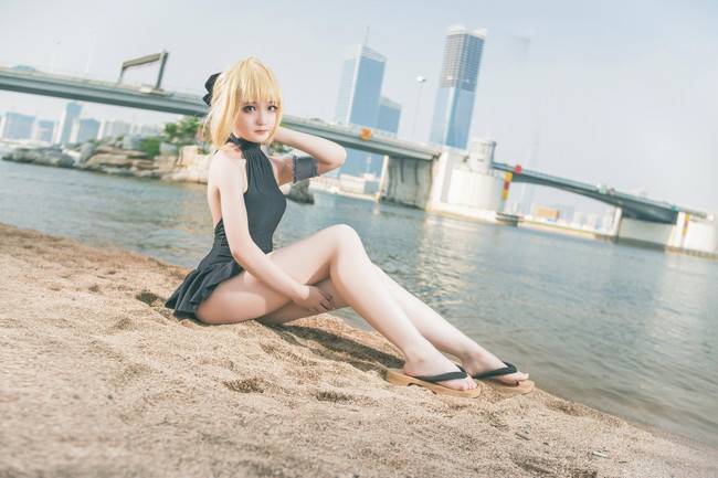 Cosplay福利/saber 水着