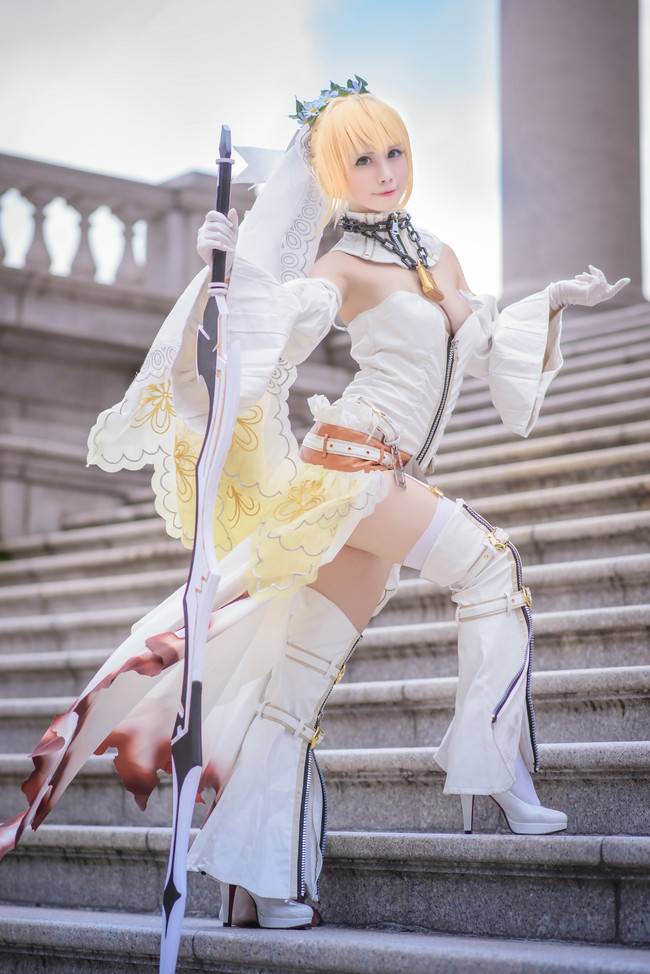 Cosplay福利/Fate/Grand Order 尼祿花嫁 靈基二