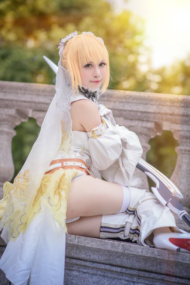 Cosplay福利/Fate/Grand Order 尼祿花嫁 靈基二