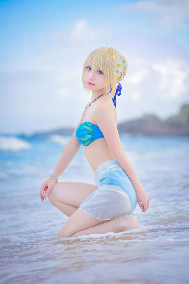 Cosplay福利/Fate EXTELLA 阿爾托利亞 DLC泳裝