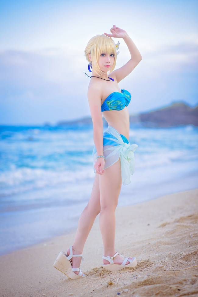 Cosplay福利/Fate EXTELLA 阿爾托利亞 DLC泳裝