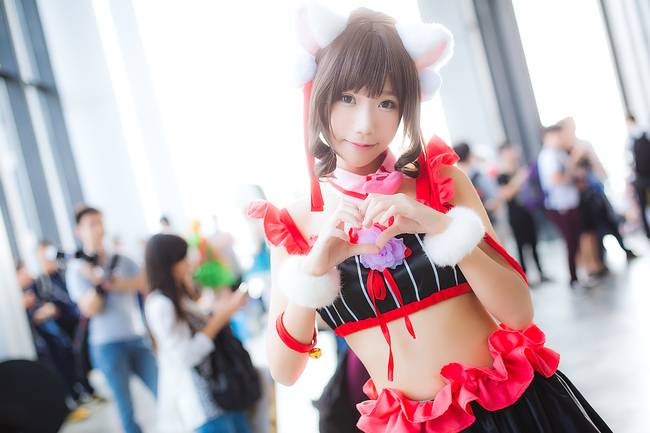 Cosplay福利/偶像大师灰姑娘女孩前川未来性感萝莉猫咪cosplay福利