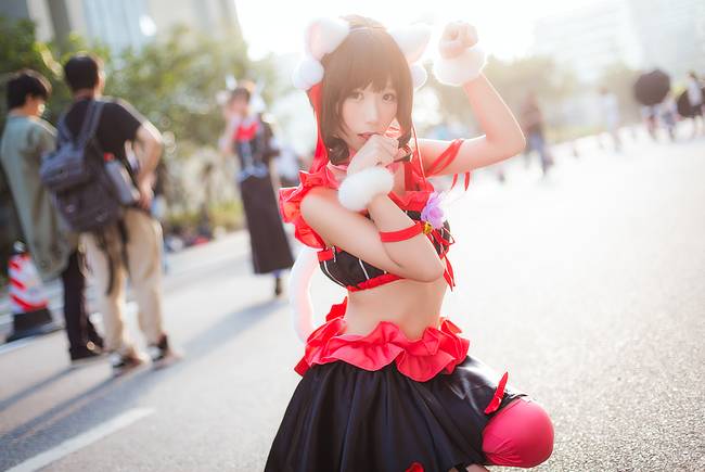 Cosplay福利/偶像大师灰姑娘女孩前川未来性感萝莉猫咪cosplay福利