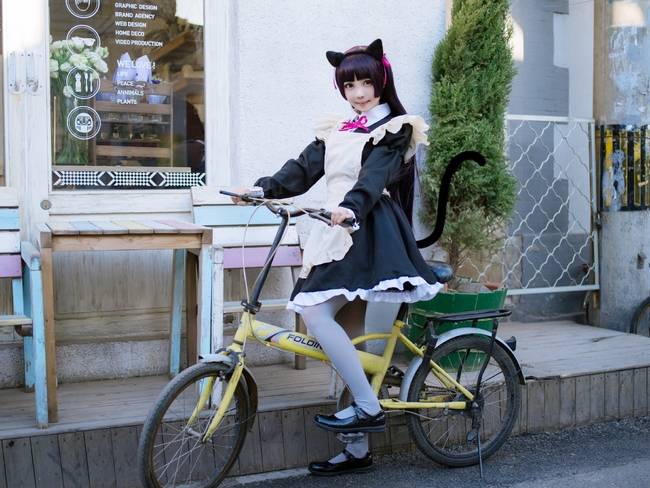 Cosplay福利/我的妹妹哪有这么可爱!五更琉璃黑猫女仆装cosplay白丝福利