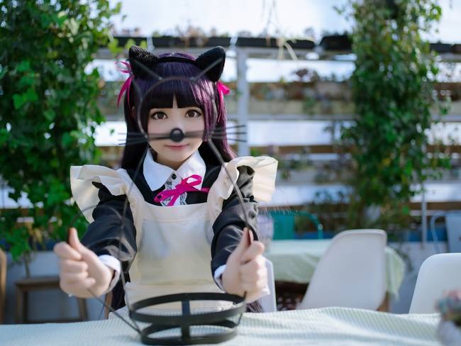 Cosplay福利/我的妹妹哪有这么可爱!五更琉璃黑猫女仆装cosplay白丝福利