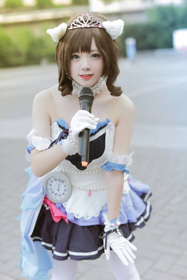Cosplay福利/偶像大师灰姑娘女孩前川未来 萝莉洋装白丝cosplay福利