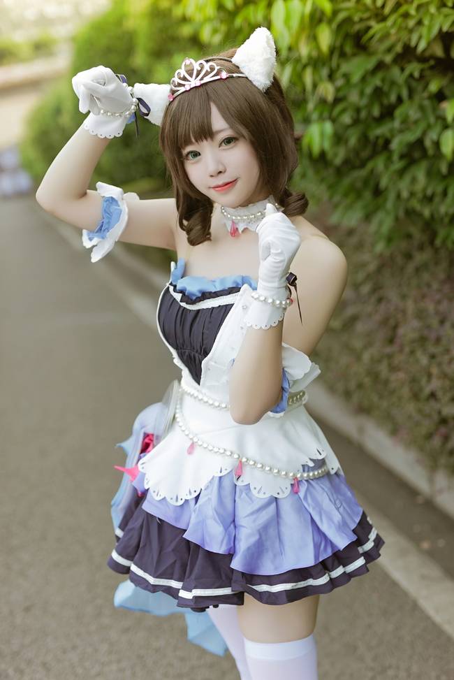 Cosplay福利/偶像大师灰姑娘女孩前川未来 萝莉洋装白丝cosplay福利