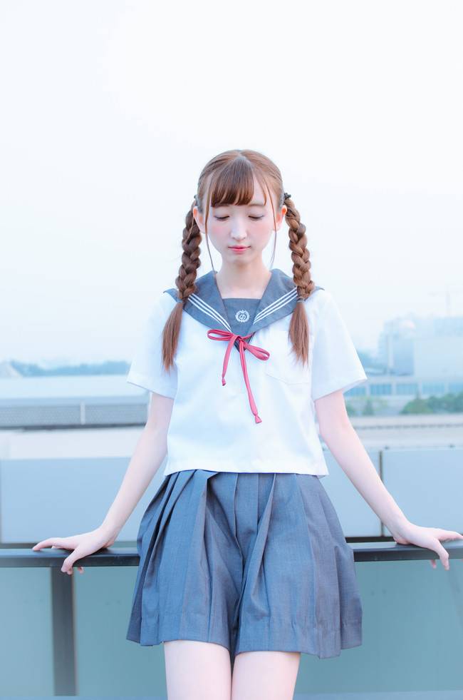 Cosplay福利/双马尾萝莉JK制服日常cosplay福利图片美腿贫乳福利