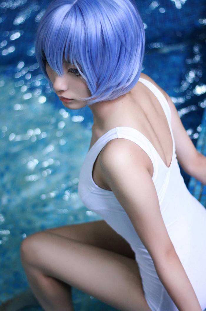 Cosplay福利/三无少女凌波丽死库水cosplay福利, 出水芙蓉梦幻迷情