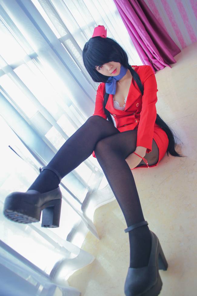 Cosplay福利/约会大作战时崎狂三空姐巨乳美女制服黑丝cosplay福利