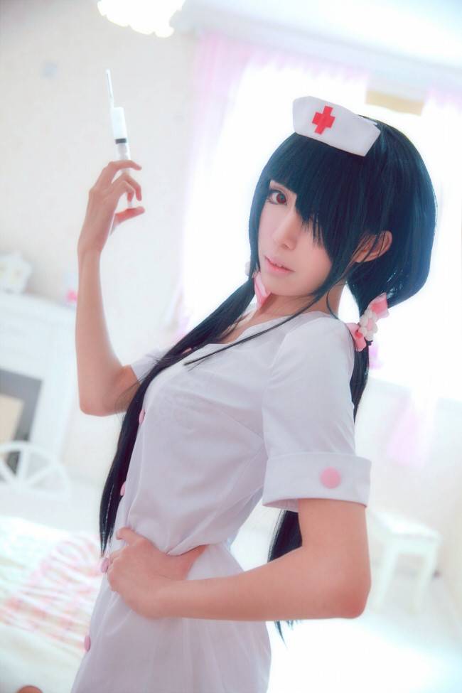 Cosplay福利/约会大作战时崎狂三性感女护士白丝美腿cosplay福利