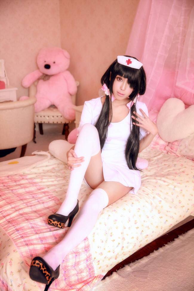 Cosplay福利/约会大作战时崎狂三性感女护士白丝美腿cosplay福利