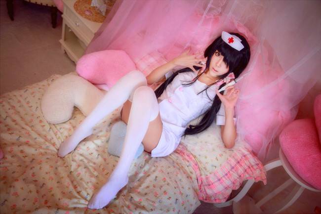 Cosplay福利/约会大作战时崎狂三性感女护士白丝美腿cosplay福利