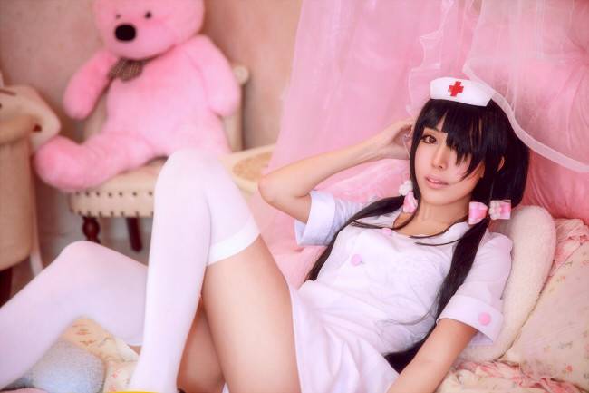Cosplay福利/约会大作战时崎狂三性感女护士白丝美腿cosplay福利