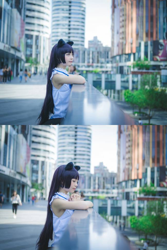 Cosplay福利/我的妹妹哪有这么可爱!五更琉璃黑猫夏服cosplay黑丝福利