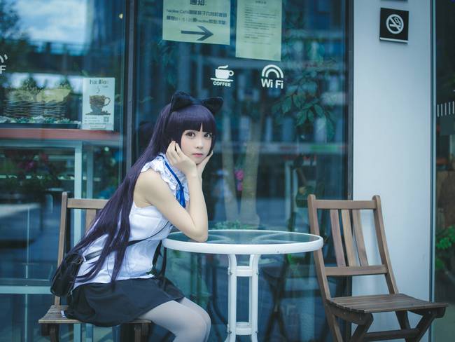 Cosplay福利/我的妹妹哪有这么可爱!五更琉璃黑猫夏服cosplay黑丝福利