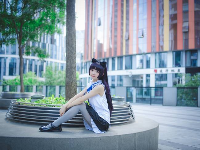 Cosplay福利/我的妹妹哪有这么可爱!五更琉璃黑猫夏服cosplay黑丝福利