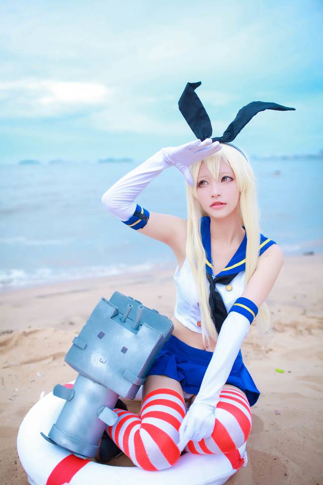 Cosplay福利/舰队Collection舰娘岛风水手服兔女郎cosplay福利