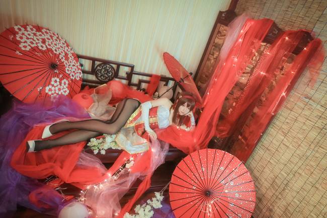 Cosplay福利/VOCALOID乐正绫黑丝美腿cosplay福利诱惑