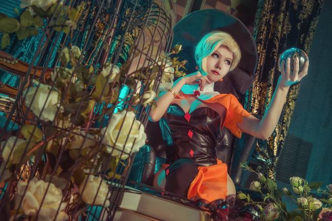 Cosplay福利/守望先锋天使 性感美女巨乳翘臀cosplay福利诱惑