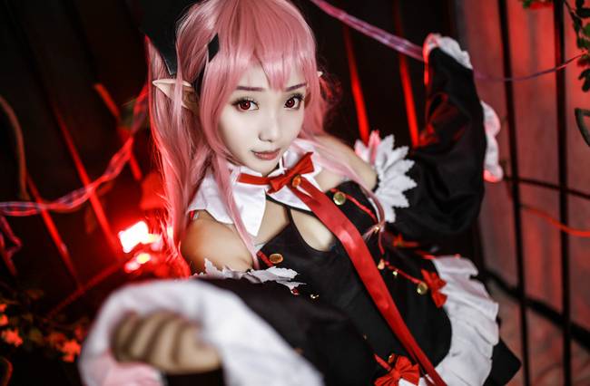 Cosplay福利/终结的炽天使 克鲁鲁 萝莉女仆裸足cosplay福利