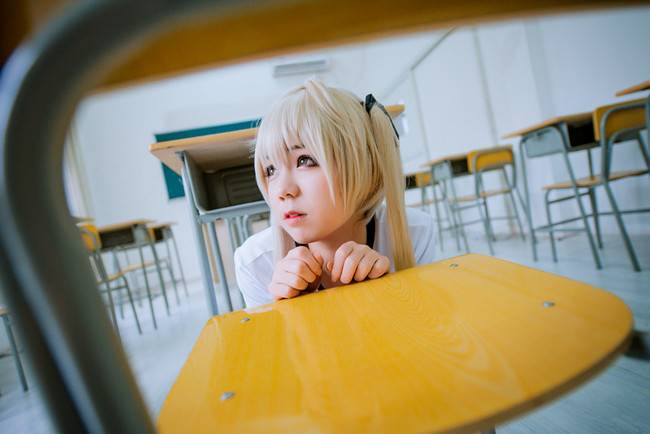 Cosplay福利/缘之空 春日野穹 美女体操服黑丝cosplay福利图片