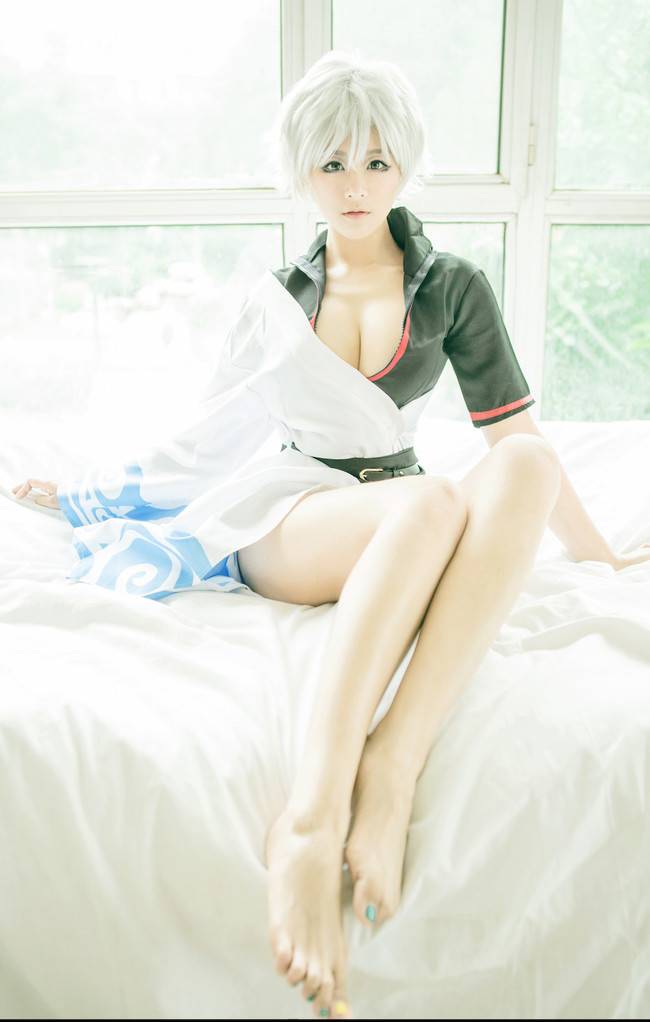 Cosplay福利/银魂坂田银时美女巨乳无下限cosplay福利私房