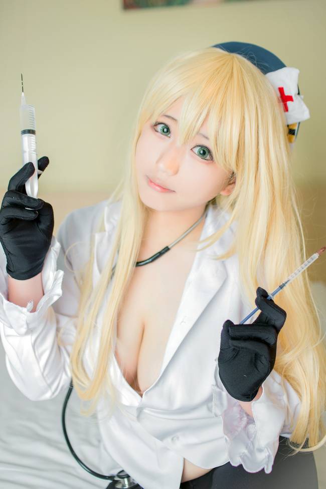 Cosplay福利/舰娘 爱宕 女护士巨乳黑丝私房诱惑 cosplay福利