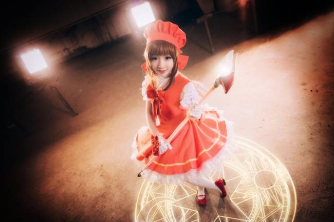 Cosplay福利/魔卡少女樱木之本樱萝莉翘臀美腿白丝cosplay福利