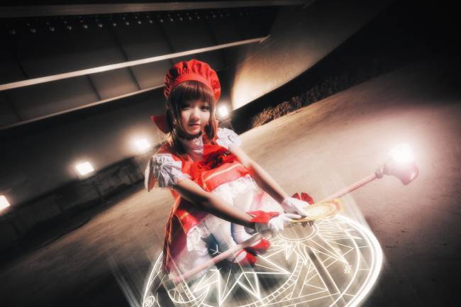 Cosplay福利/魔卡少女樱木之本樱萝莉翘臀美腿白丝cosplay福利