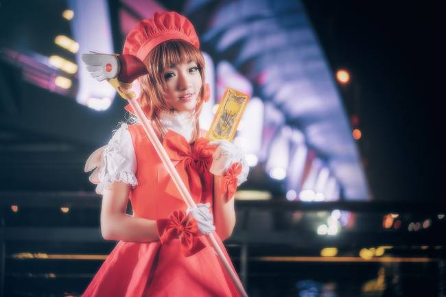 Cosplay福利/魔卡少女樱木之本樱萝莉翘臀美腿白丝cosplay福利