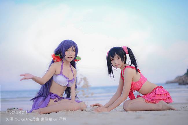 Cosplay福利/Love Live!矢泽妮可泳装萝莉裸足cosplay福利