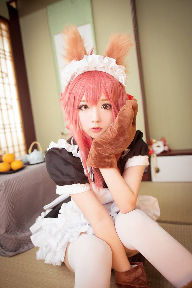 Cosplay福利/FateGrandOrder玉藻喵巨乳美女cosplay私房福利