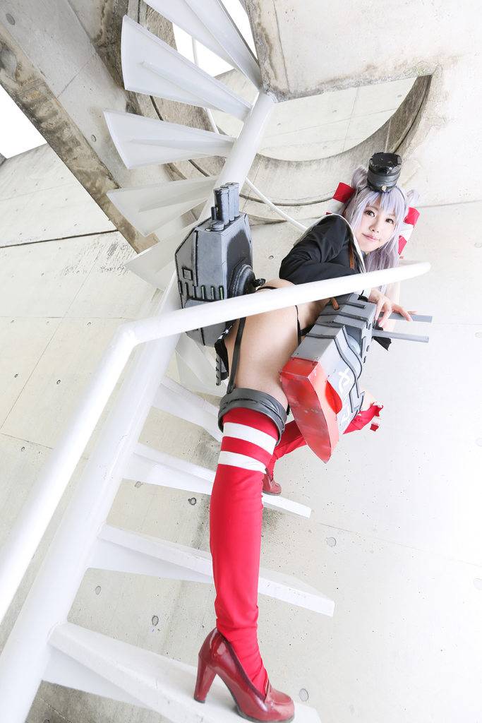 Cosplay福利/舰娘福利舰队Collection天津风巨乳美女Cosplay套图